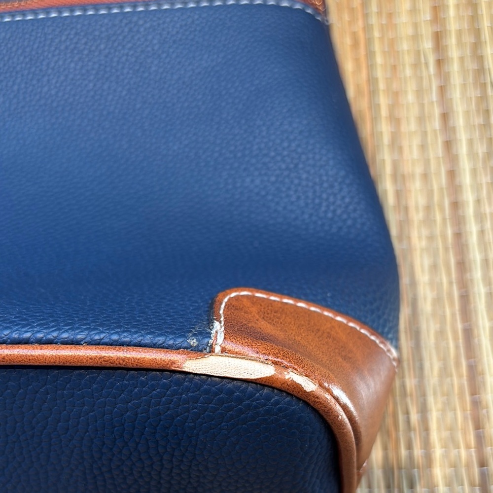 Dooney & Bourke Navy and Brown Crossbody Bag - Picture 5 of 7
